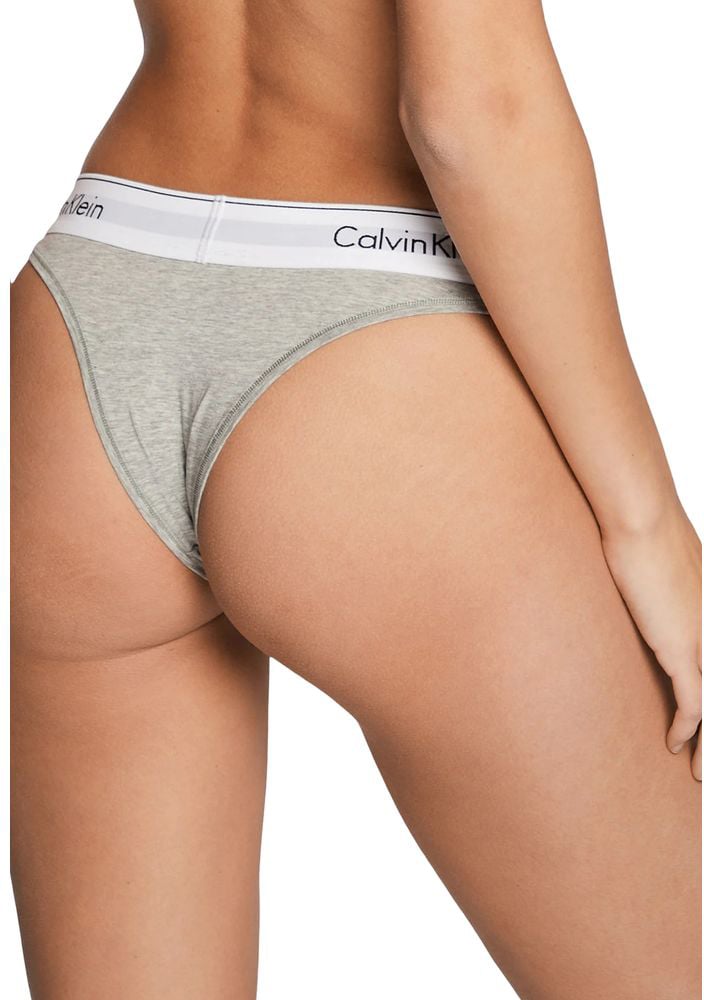 Calvin Klein Underwear Gray Cotton Pantie Grijs