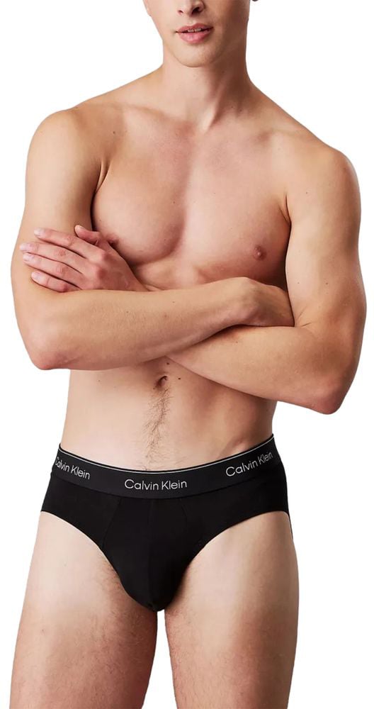 Calvin Klein Underwear Black Cotton Briefs Zwart