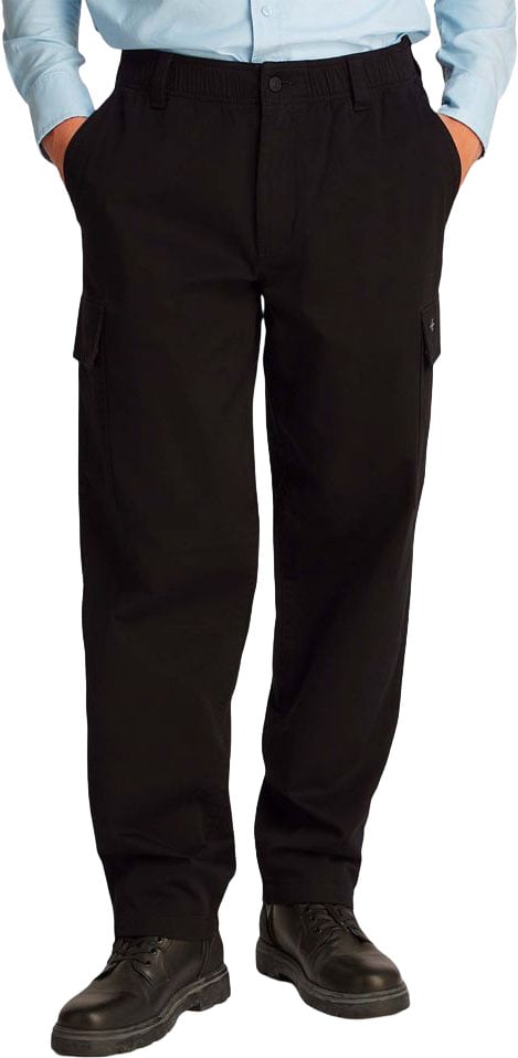 Calvin Klein Jeans Black Cotton Cargo Pants Zwart