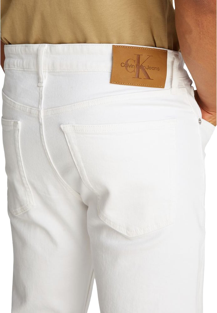Calvin Klein Jeans White Cotton Skinny Jeans Wit