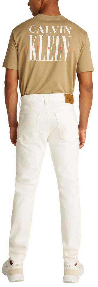 Calvin Klein Jeans White Cotton Skinny Jeans Wit