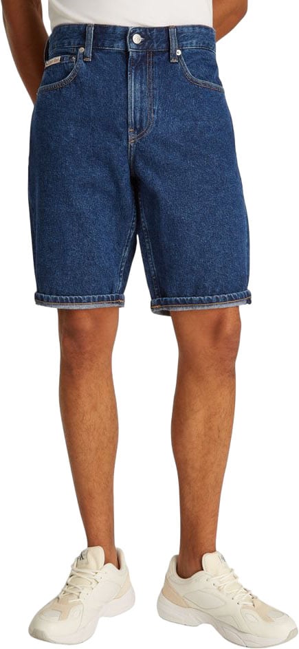 Calvin Klein Jeans Blue Cotton Bermuda Shorts Blauw