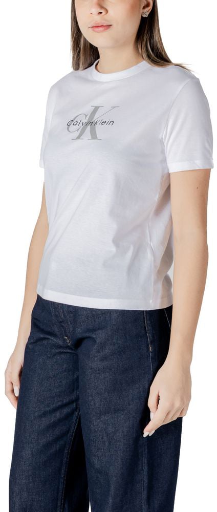 Calvin Klein Jeans White Cotton T-Shirt Wit