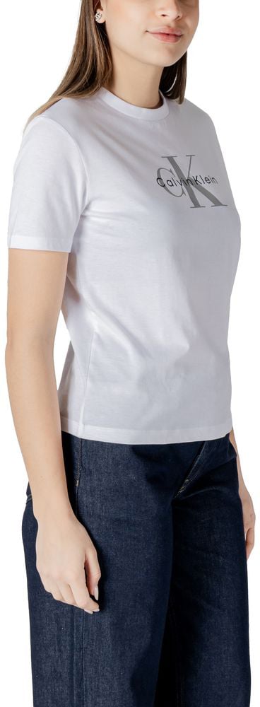 Calvin Klein Jeans White Cotton T-Shirt Wit