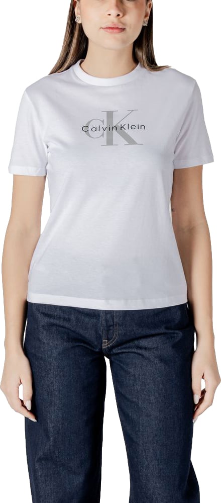 Calvin Klein Jeans White Cotton T-Shirt Wit