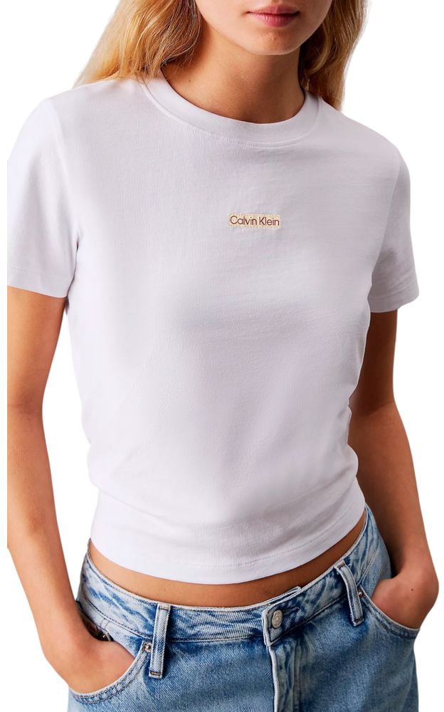 Calvin Klein Jeans White Recycled Cotton Sportswear Wit