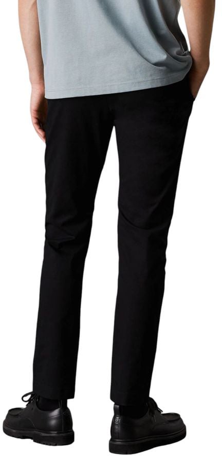 Calvin Klein Jeans Black Recycled Cotton Chino Pants Zwart