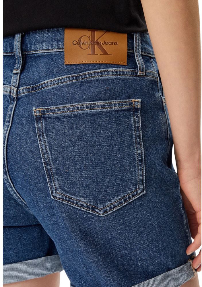 Calvin Klein Jeans Blue Cotton Shorts Blauw