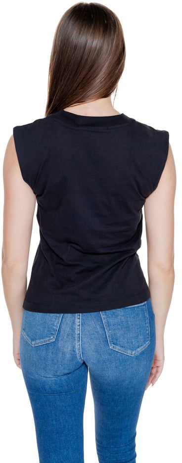 Calvin Klein Jeans Black Cotton T-Shirt Zwart