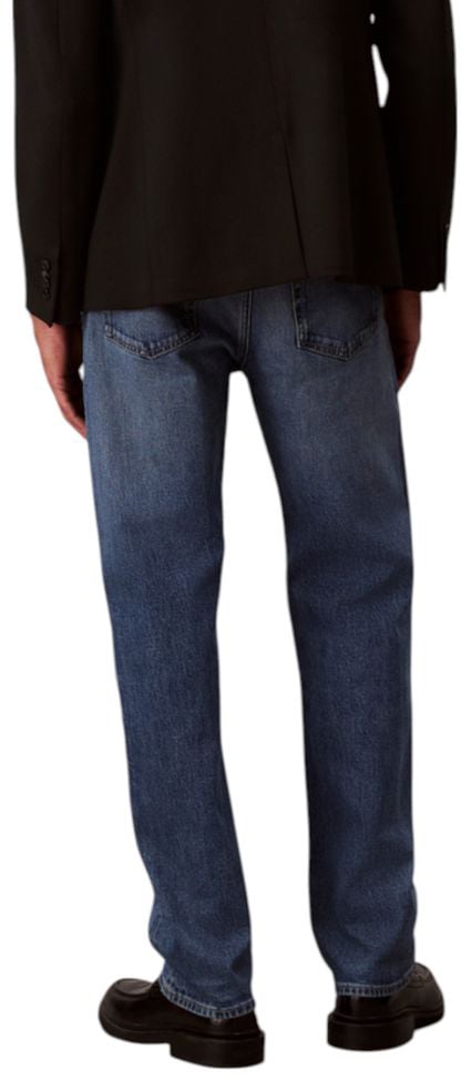 Calvin Klein Jeans Blue Cotton Relaxed Fit Jeans Blauw