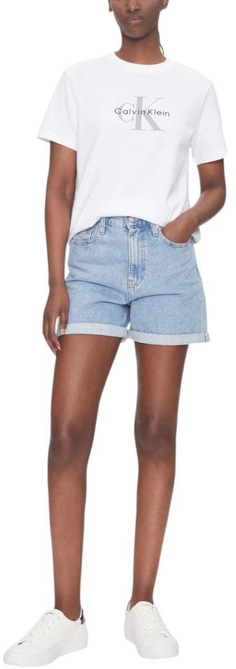 Calvin Klein Jeans White Cotton T-Shirt Wit
