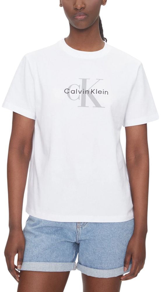 Calvin Klein Jeans White Cotton T-Shirt Wit