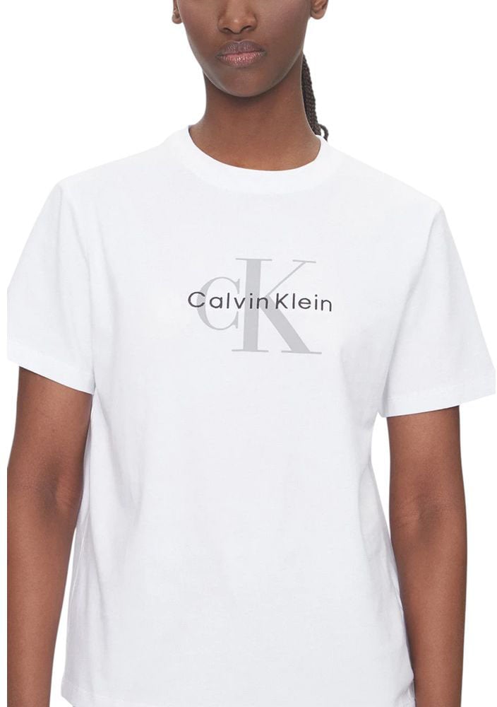 Calvin Klein Jeans White Cotton T-Shirt Wit