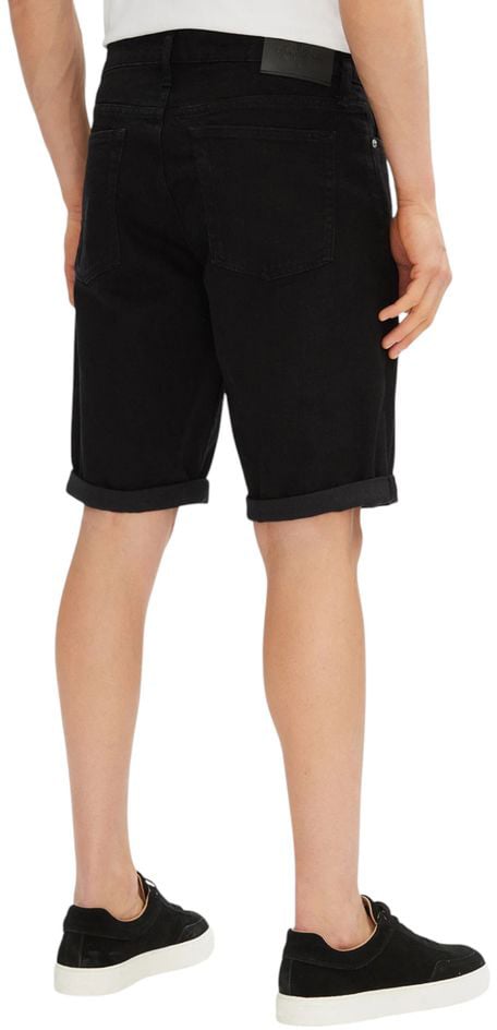 Calvin Klein Jeans Black Cotton Bermuda Shorts Zwart