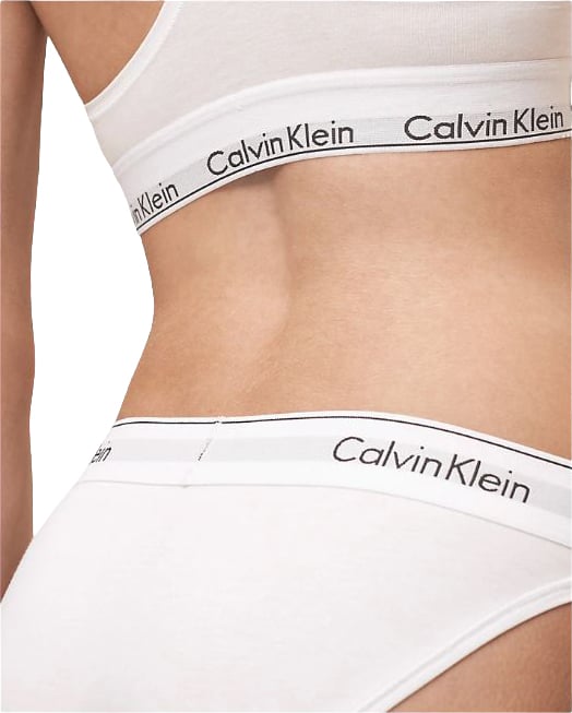 Calvin Klein Underwear White Cotton Pantie Wit