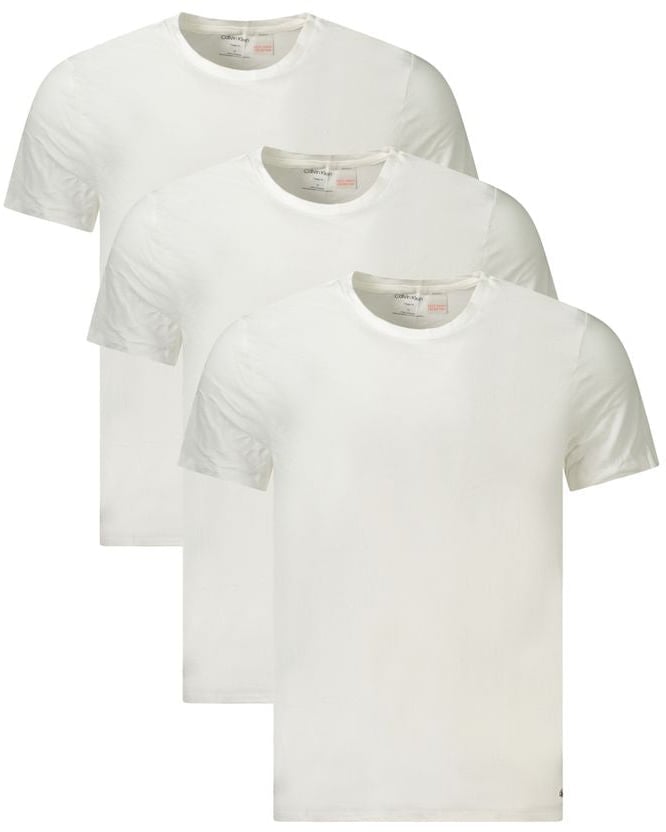 Calvin Klein White Cotton Men T-Shirt Wit