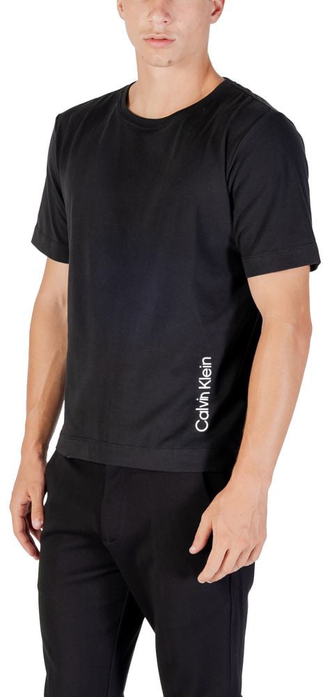 Calvin Klein Sport Black Cotton T-Shirt Zwart