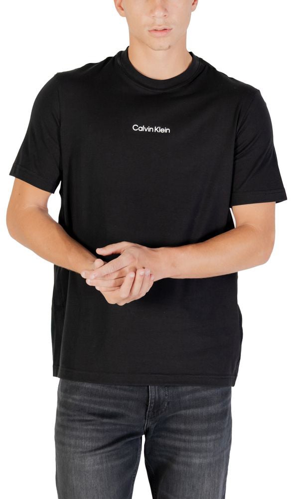 Calvin Klein Sport Black Cotton T-Shirt Zwart