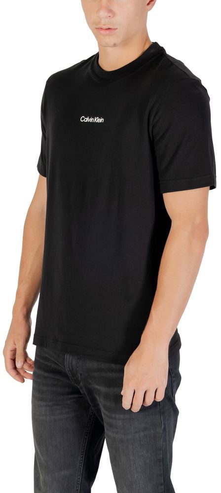 Calvin Klein Sport Black Cotton T-Shirt Zwart