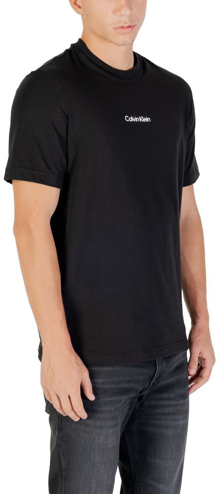 Calvin Klein Sport Black Cotton T-Shirt Zwart