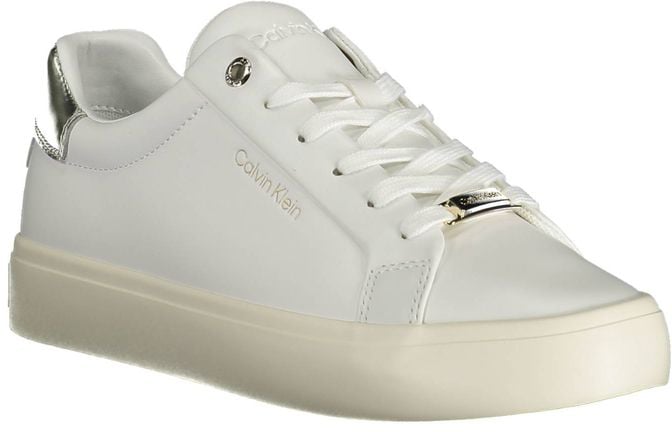 Calvin Klein Bianco Pelle Women Sneaker Wit