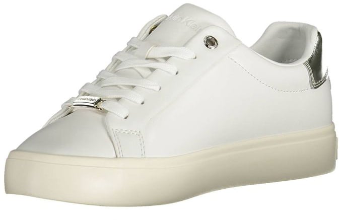 Calvin Klein Bianco Pelle Women Sneaker Wit