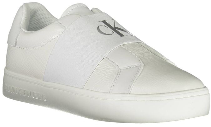 Calvin Klein Bianco Leather Women Sneaker Wit