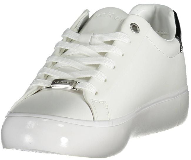 Calvin Klein Bianco Pelle Women Sneaker Wit