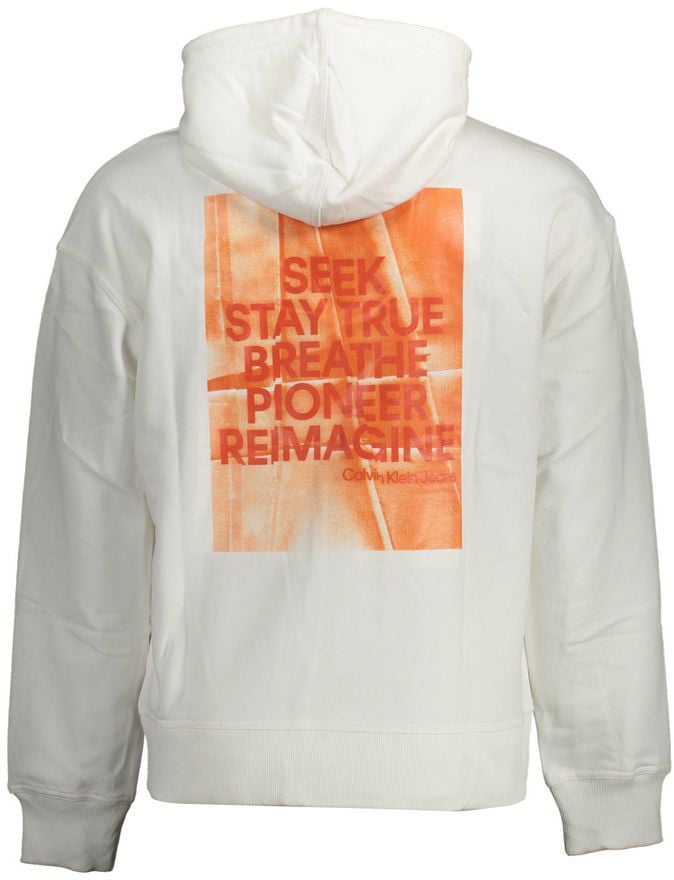 Calvin Klein Calvin Klein Bianco Cotton Men's Sweatshirt Wit