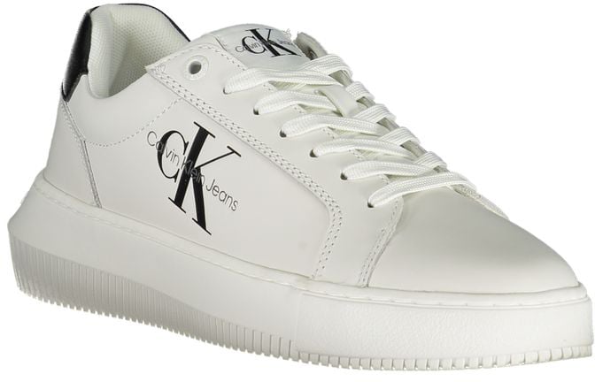 Calvin Klein White Leather Women Sneaker Wit