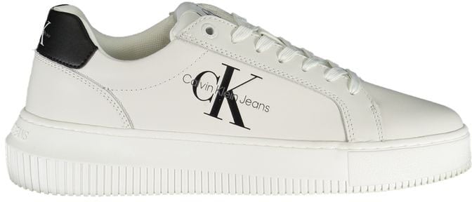 Calvin Klein White Leather Women Sneaker Wit
