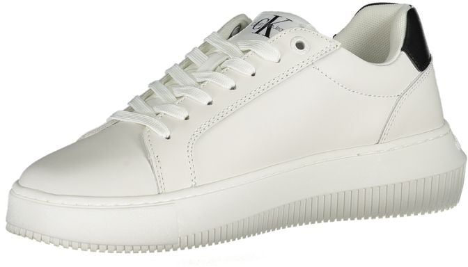Calvin Klein White Leather Women Sneaker Wit