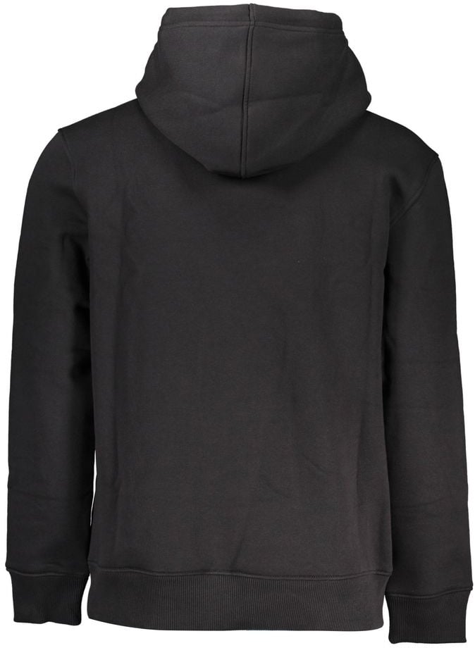 Calvin Klein Calvin Klein Black Cotton Men's Sweater Hoodie Zwart