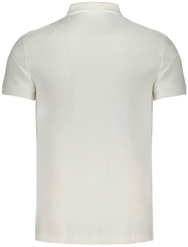 Calvin Klein Calvin Klein White Cotton Mens Polo Shirt Wit