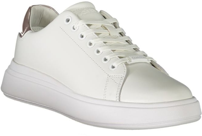 Calvin Klein White Leather Women Sneaker Wit