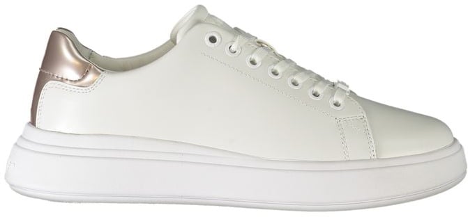 Calvin Klein White Leather Women Sneaker Wit