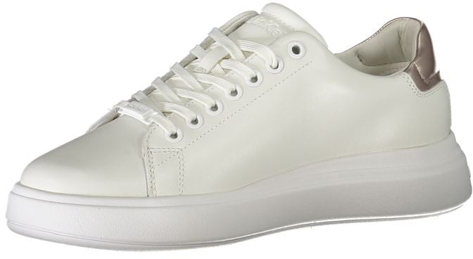 Calvin Klein White Leather Women Sneaker Wit