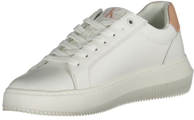 Calvin Klein White Leather Women Sneaker Wit