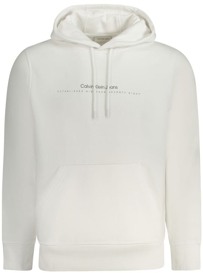 Calvin Klein White Cotton Men's Sweatshirt Wit