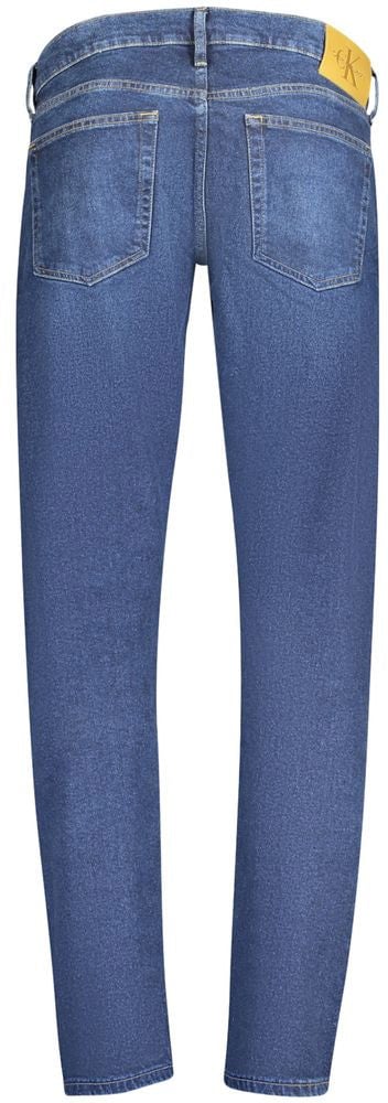 Calvin Klein Blu Cotton Men Jeans Rood
