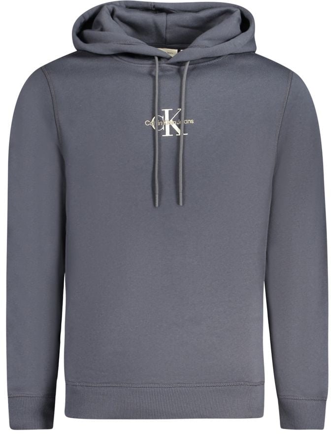 Calvin Klein Blu Cotton Men Sweatshirt Blauw