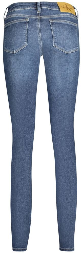 Calvin Klein Blu Cotton Women Jeans Blauw
