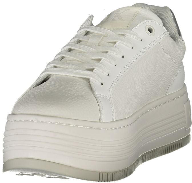 Calvin Klein Bianco Leather Women Sneaker Wit