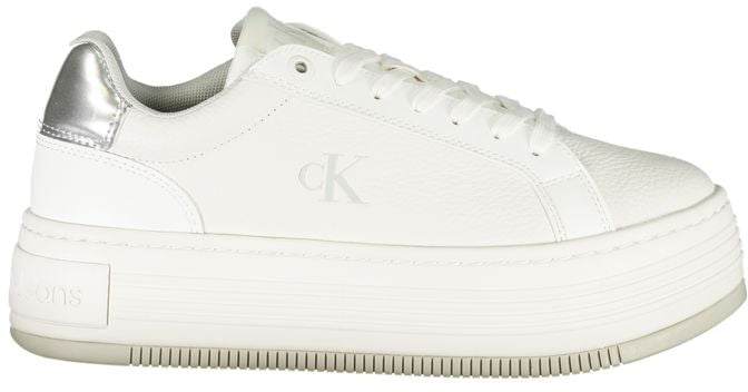 Calvin Klein Bianco Leather Women Sneaker Wit