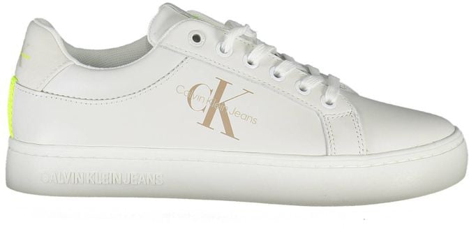 Calvin Klein Bianco Leather Women Sneaker Wit