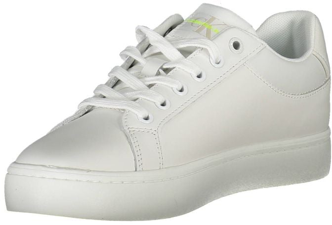 Calvin Klein Bianco Leather Women Sneaker Wit