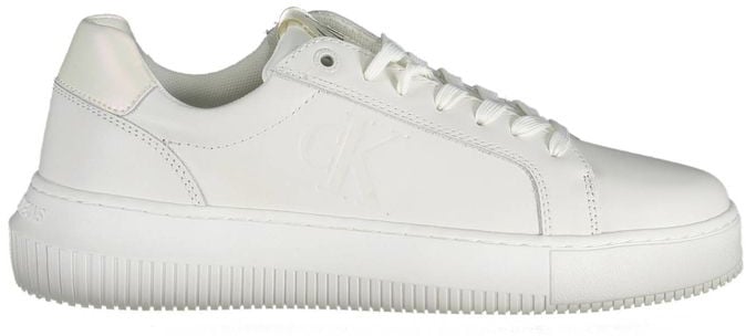 Calvin Klein Bianco Leather Women Sneaker Wit