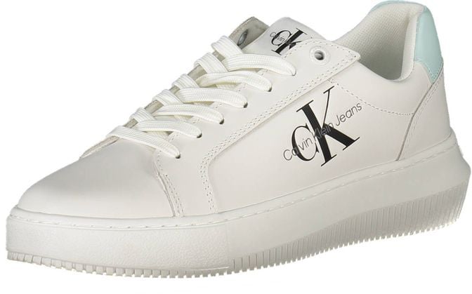 Calvin Klein Bianco Leather Women Sneaker Wit