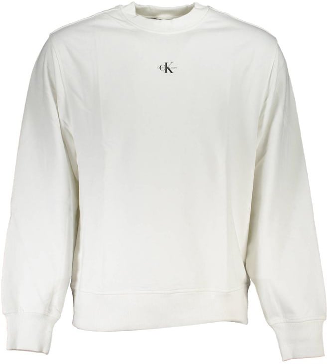 Calvin Klein Calvin Klein White Cotton Men's Sweatshirt Wit