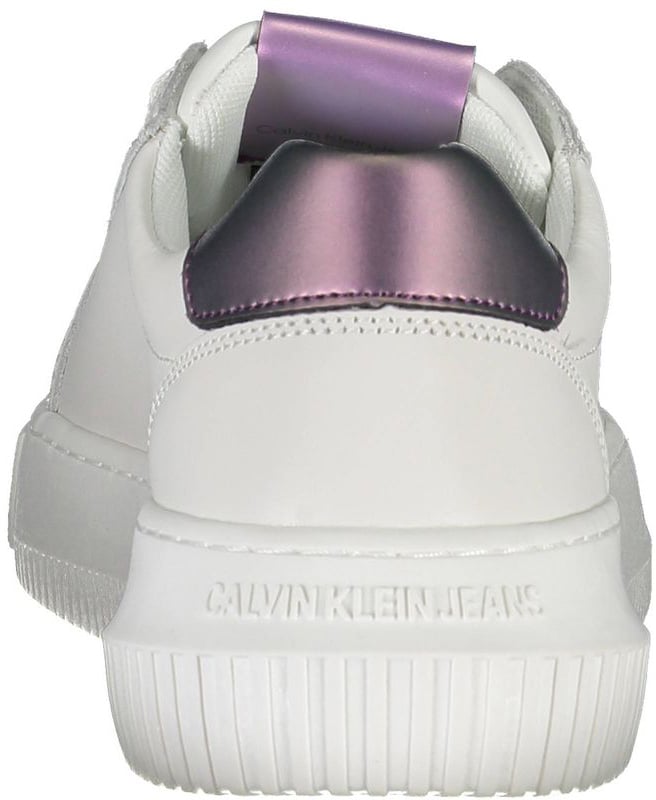 Calvin Klein Bianco Leather Women Sneaker Wit